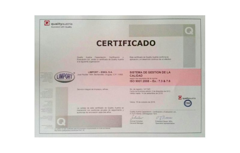 Un año más Certificados 9001:2008